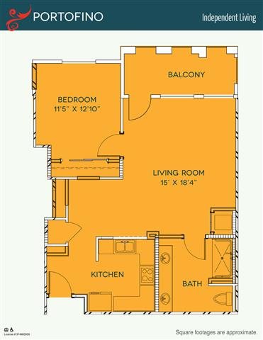 Independent - Portofino Floor Plan Independent - Portofino Floor Plan at The Meridian at Lake San Marcos, San Marcos