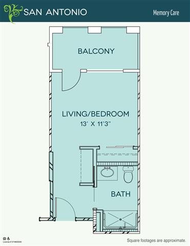 Memory Care - San Antonio Floor Plan Memory Care - San Antonio Floor Plan at The Meridian at Lake San Marcos, San Marcos, CA