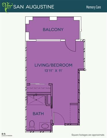 Memory Care - San Augustine Floor Plan Memory Care - San Augustine Floor Plan at The Meridian at Lake San Marcos, San Marcos, 92078