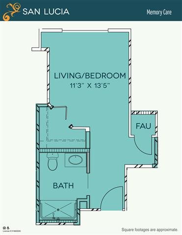 Memory Care - San Lucia Floor Plan Memory Care - San Lucia Floor Plan at The Meridian at Lake San Marcos, San Marcos