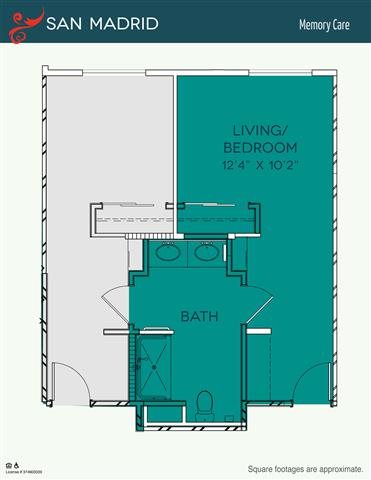 Memory Care - San Madrid Floor Plan Memory Care - San Madrid Floor Plan at The Meridian at Lake San Marcos, California, 92078
