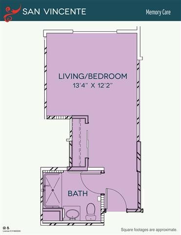 Memory Care - San Vincente Floor Plan Memory Care - San Vincente Floor Plan at The Meridian at Lake San Marcos, San Marcos