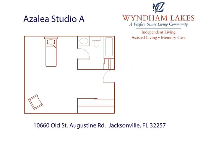 Azalea Studio A Floor Plan Azalea Studio A Floor Plan at Wyndham Lakes, Florida, 32257