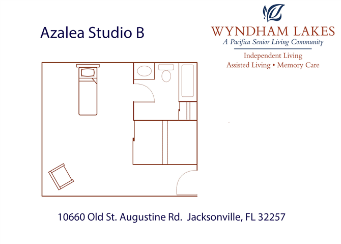 Azalea Studio B Floor Plan Azalea Studio B Floor Plan at Wyndham Lakes, Jacksonville, FL, 32257