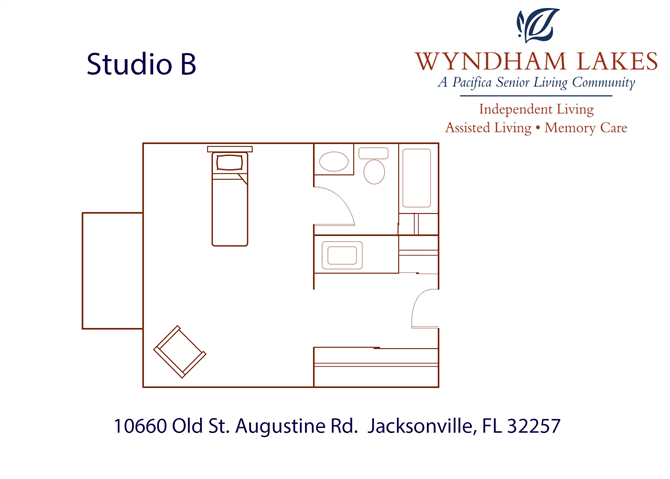Studio B Floor Plan Studio B Floor Plan at Wyndham Lakes, Jacksonville