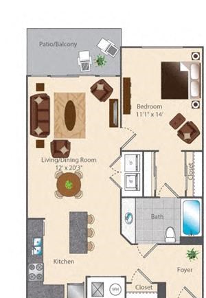 1 BR - Addison - The Links