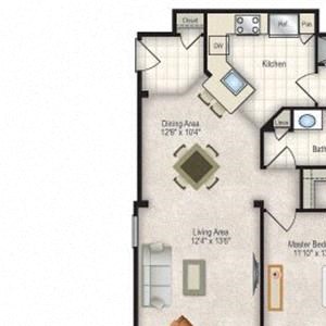 1 BR w/Patio - Bally - The Nines