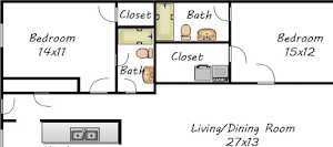 Two Bedroom Floor Plan Two Bedroom Plan