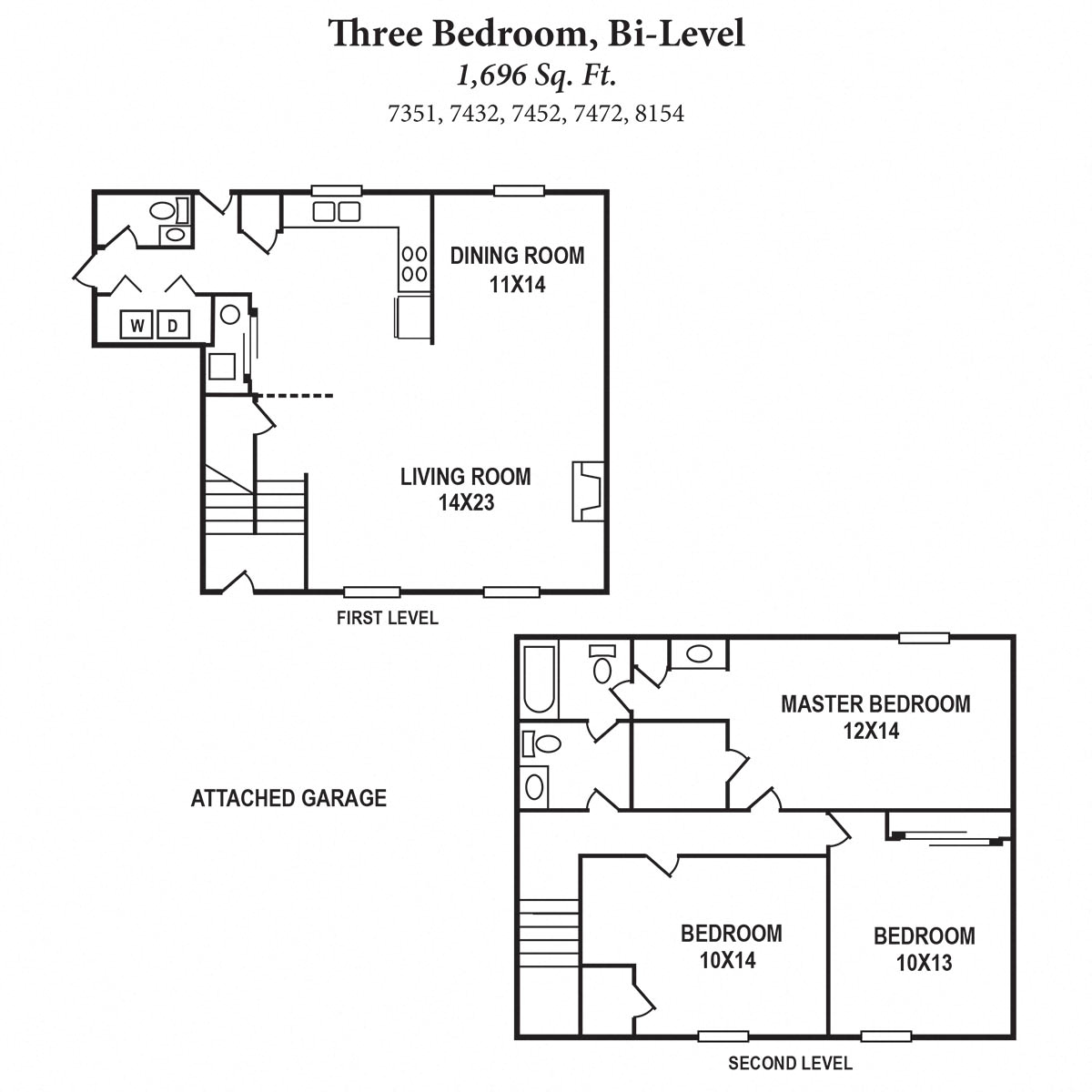 3b 2Story 1696SqFt Floor Plan at The Villas at Kingswood, West Chester, OH