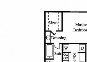 the jade two bedroom floorplan with large living room