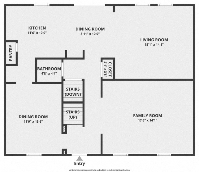 a schematic diagram of a floor plan of a living room and a dining room