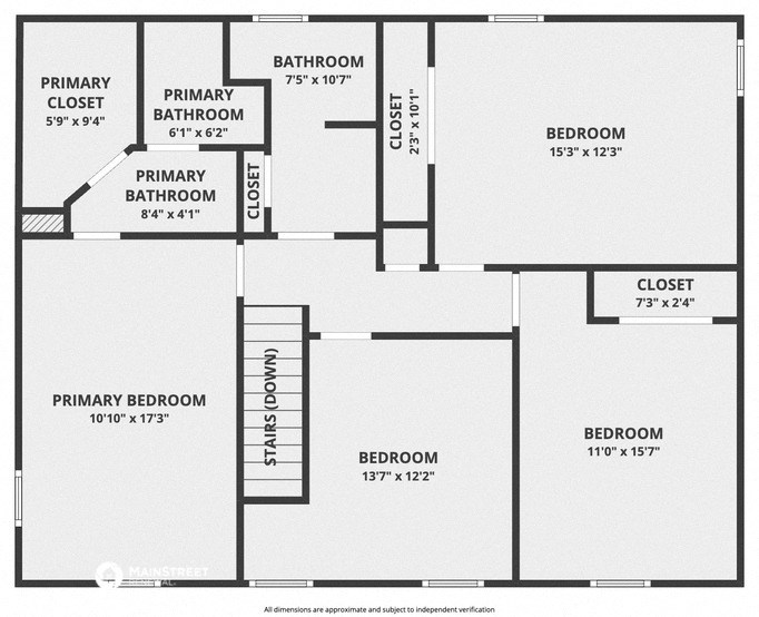 the floor plan for a bedroom apartment with a bathroom and a closet