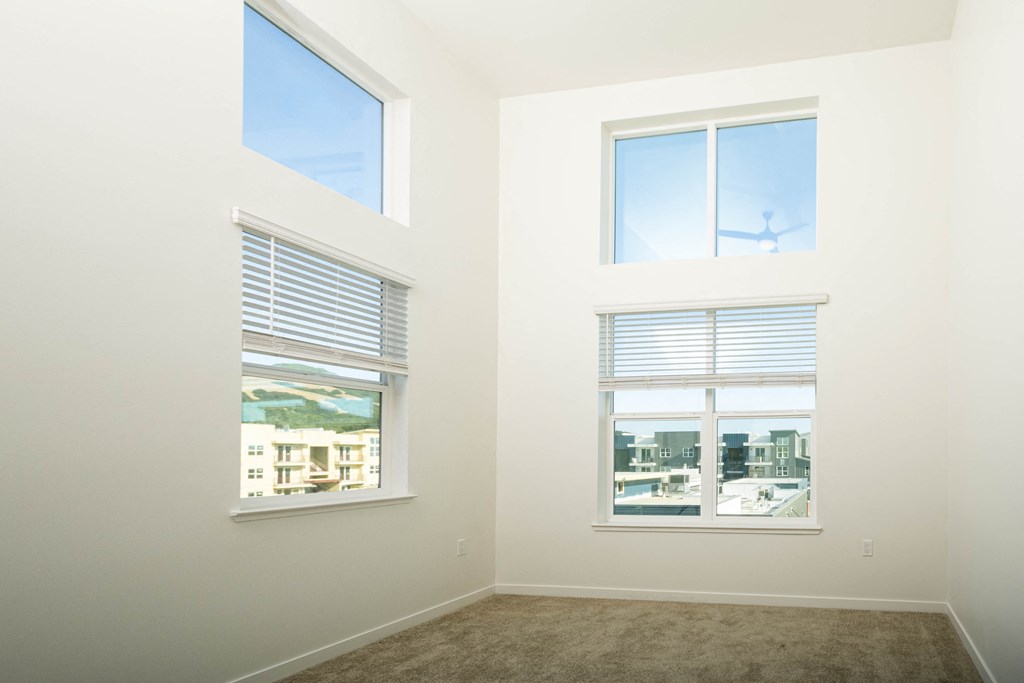 Room with corner windows at 38 NORTH, Santa Rosa California