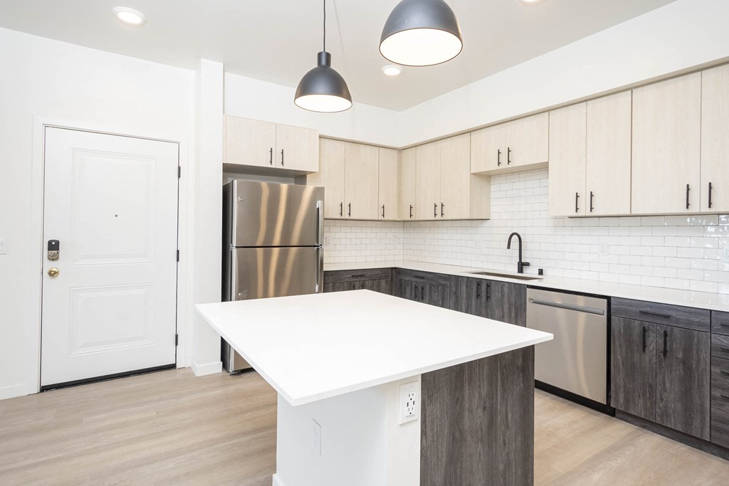 Kitchen with island at 38 NORTH, Santa Rosa, 95404
