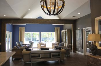 Clubhouse with conversational seating areas