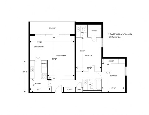 2 Bed Apartment 980 sq ft
