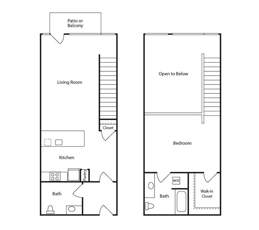 Live/Work, 1 br, 1.5, 1019-1066 sq. ft.