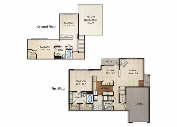 Floor Plan for The Farms Apartments TripleCrown_2_FloorPlan
