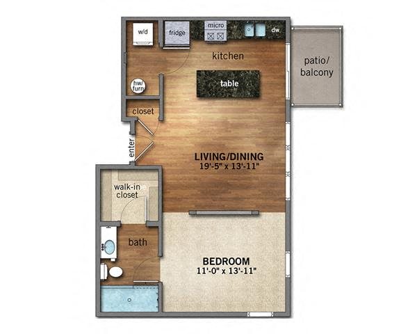 Studio Studio Floor Plan