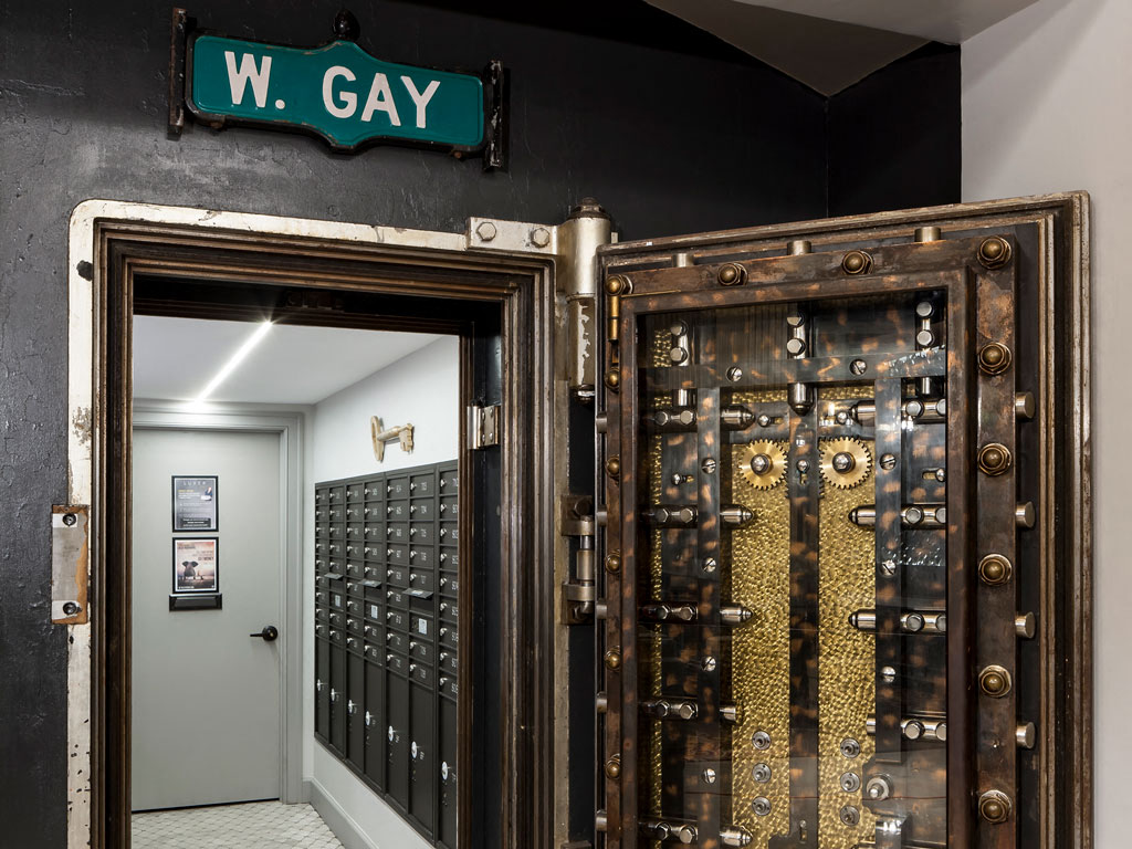 Entrance to mail room The Citizens Apartments