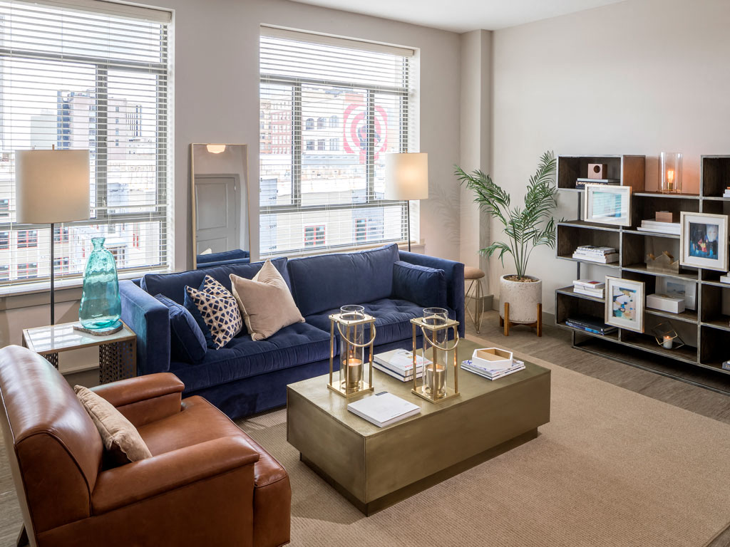 Living room at The Citizens Apartments in Columbus OH