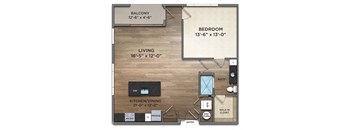 A10-0 Floor Plan at The Nicholas, Columbus