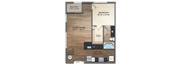 A4-1 Floor plan at The Nicholas, Columbus, OH, 43215