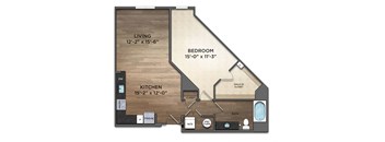 A6-1 Floor Plan at The Nicholas, Columbus, 43215