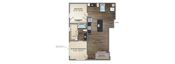 B11-0 Floor Plan at The Nicholas, Columbus, 43215