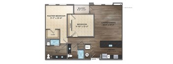 B13-0 Floor Plan at The Nicholas, Ohio