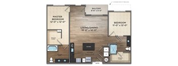B7-0A Floor Plan at The Nicholas, Columbus, OH