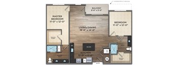 B7-0 Floor Plan at The Nicholas, Columbus, OH, 43215