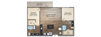 B7-1 Floor Plan at The Nicholas, Ohio
