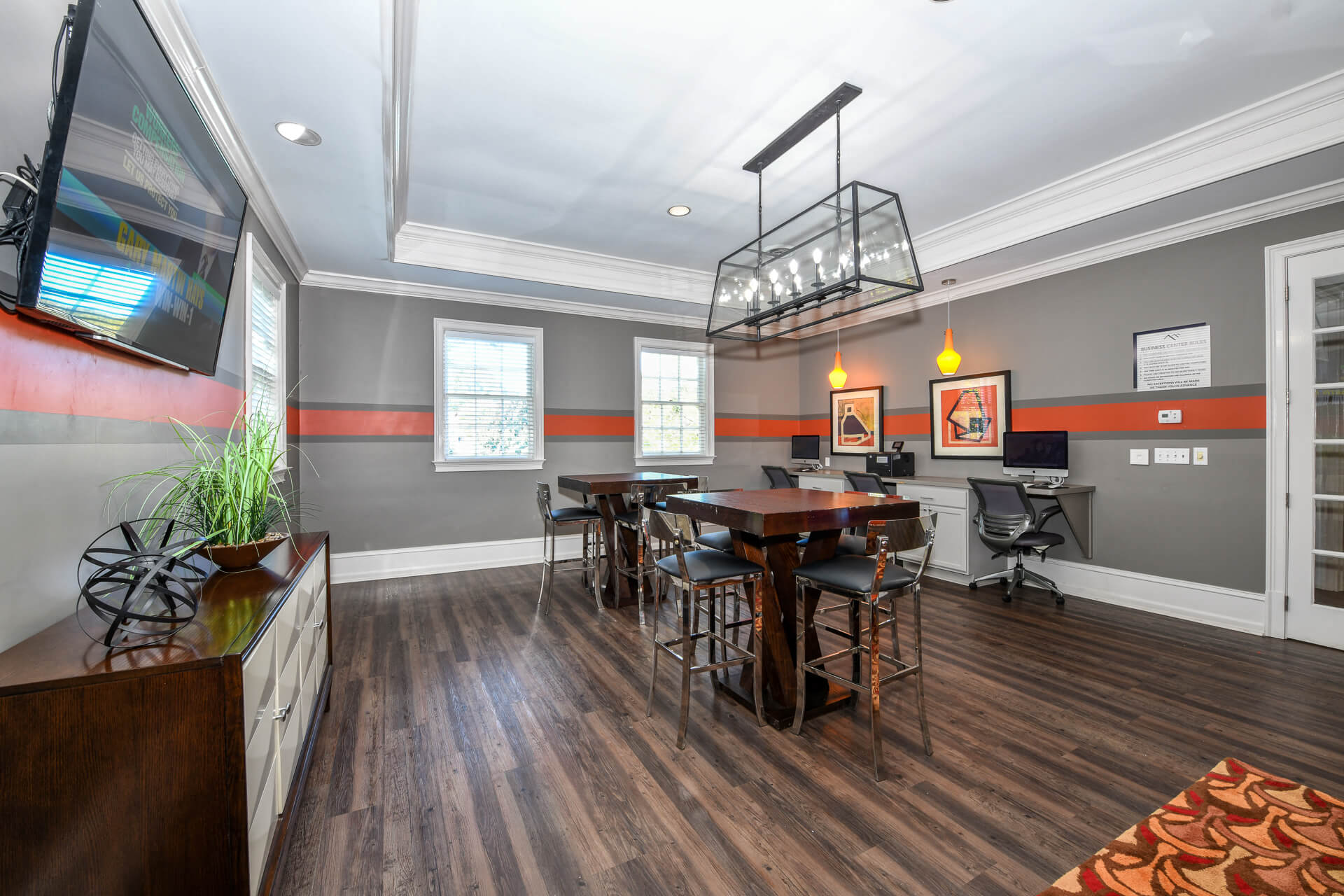 Business Center With Computers, at Crestmark Apartment Homes, Georgia, 30122