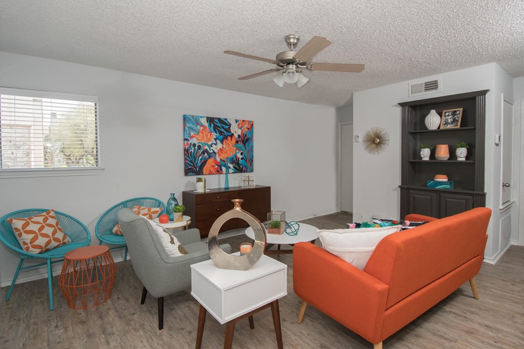 living area northwest san antonio apartments