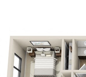 2x2 2A Floor Plan 2x2 2A Floor Plan at Sonoran Apartment Homes, Phoenix, AZ, 85044