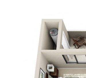 1x1 Floor Plan 1x1 Floor Plan at Sonoran Apartment Homes, Phoenix, AZ, 85044