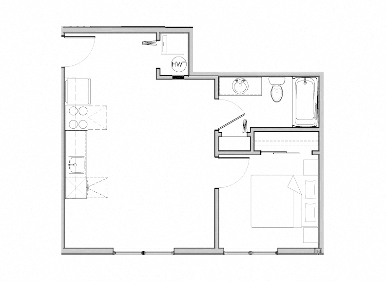 One Bedroom Floorplan