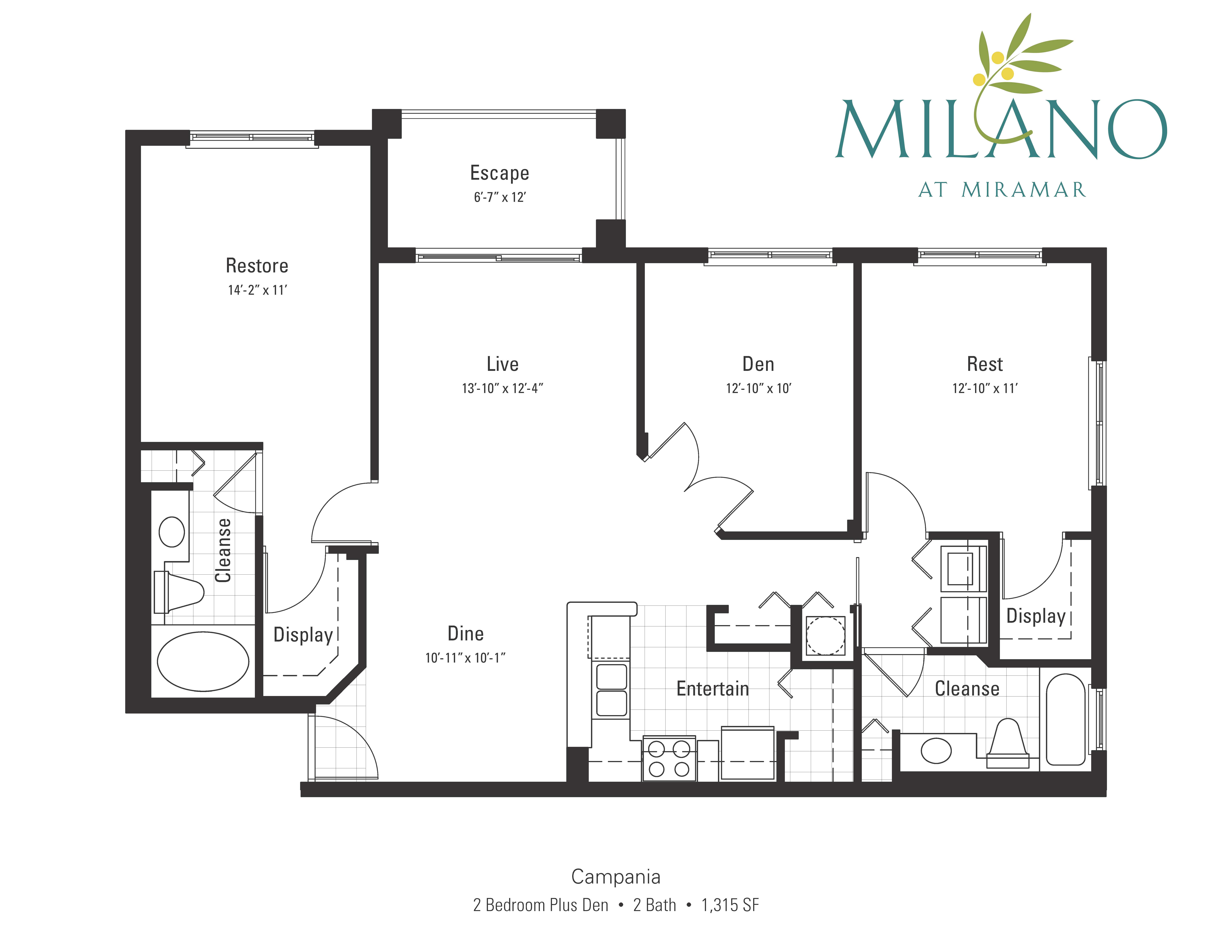 Floor Plans of Milano at Miramar in Miramar, FL