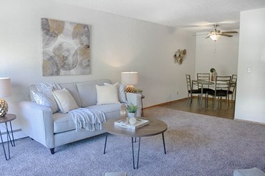 Living Room With Dining Area at Grandview Terrace Apartments, Mound, Minnesota - Photo Gallery 2