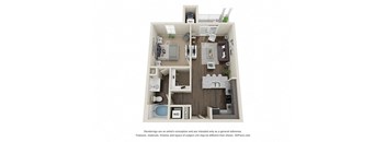 Ashland Floor Plan at Crossroads Station Apartments, Fredericksburg, Virginia