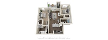 California Zephyr Floor Plan at Crossroads Station Apartments, Virginia