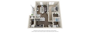 Coast Daylight Floor Plan at Crossroads Station Apartments, Virginia, 22408