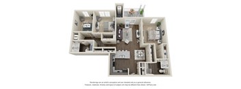 Great Northern Floor Plan at Crossroads Station Apartments, Fredericksburg, VA, 22408