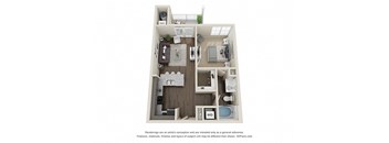 Overland Route Floor Plan at Crossroads Station Apartments, Fredericksburg