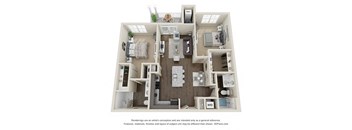 Quincy Floor Plan at Crossroads Station Apartments, Virginia, 22408