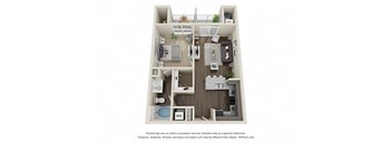 Southern Pacific Floor Plan at Crossroads Station Apartments, Virginia