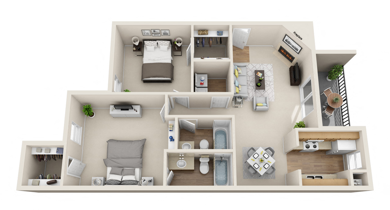 Arbor Creek 2 Bedroom 2 Bath B3N