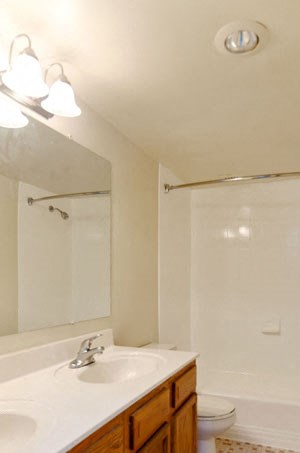 Bathroom with two sinks and tub at Broadfalls in Falls Church, VA Bathroom with two sinks and tub at Broadfalls in Falls Church, VA