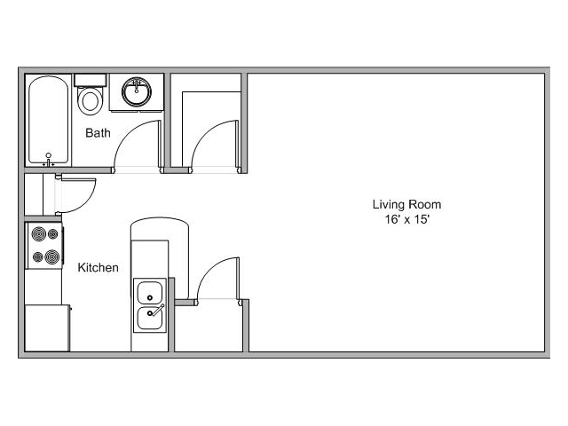 Studio Floor Plan 1